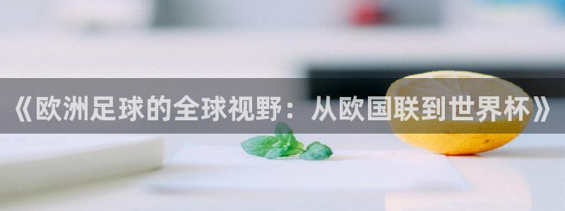 山猫直播nba：《欧洲足球的全球视野：从欧国联到世界杯》